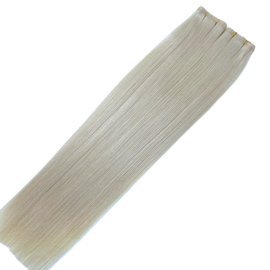 18" Tape Weft #613A/PLA Snowflake Human Hair Extensions - Adele