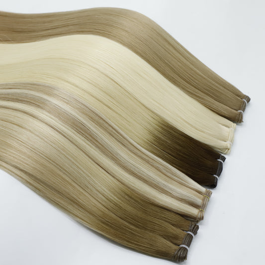 Genius Weft Human Hair Extensions. Luxe Platinum Range
