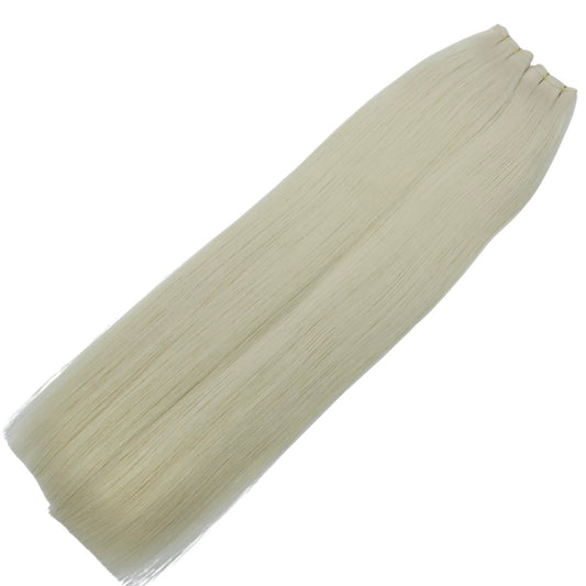30" Genius Weft #Pla White Blonde Human Hair Extensions - Rebecca