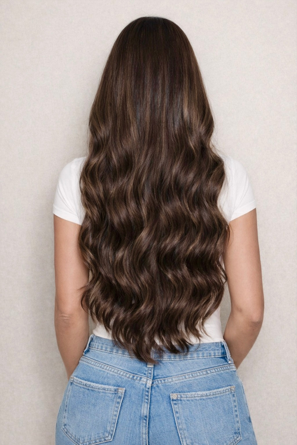 16" Nano Tip Human Hair Extensions. Caramel Swirl #P6/8