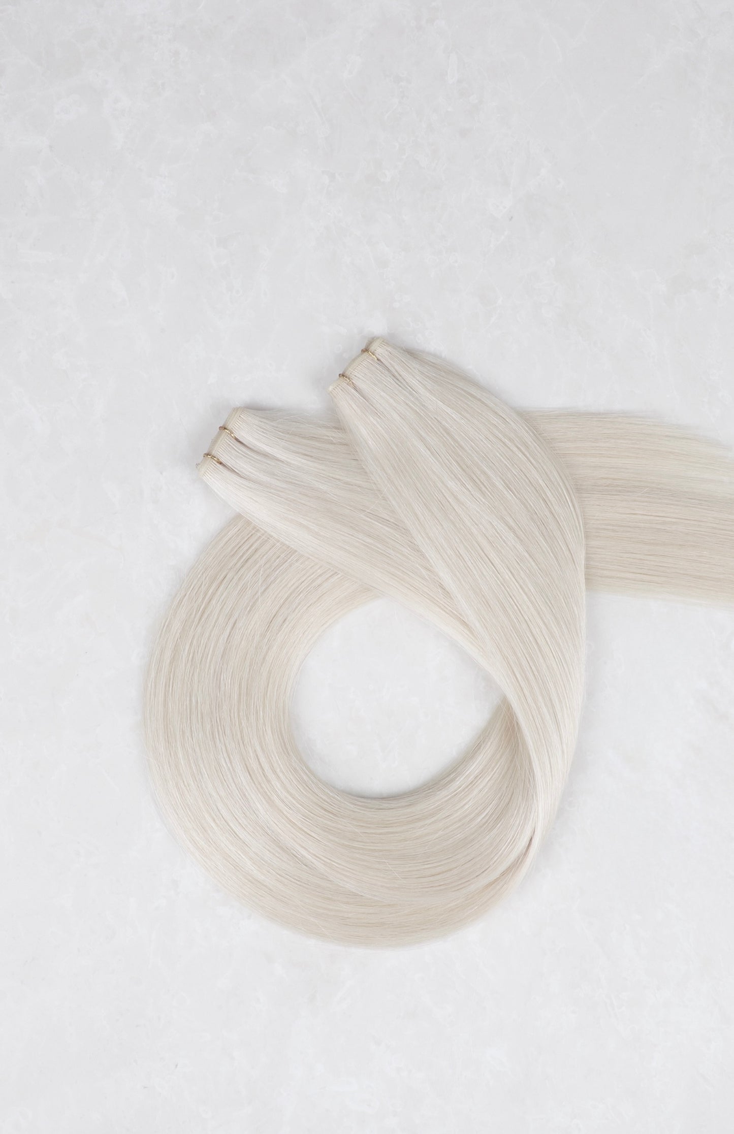 16" Genius Weft Human Hair Extensions. Vanilla Blonde