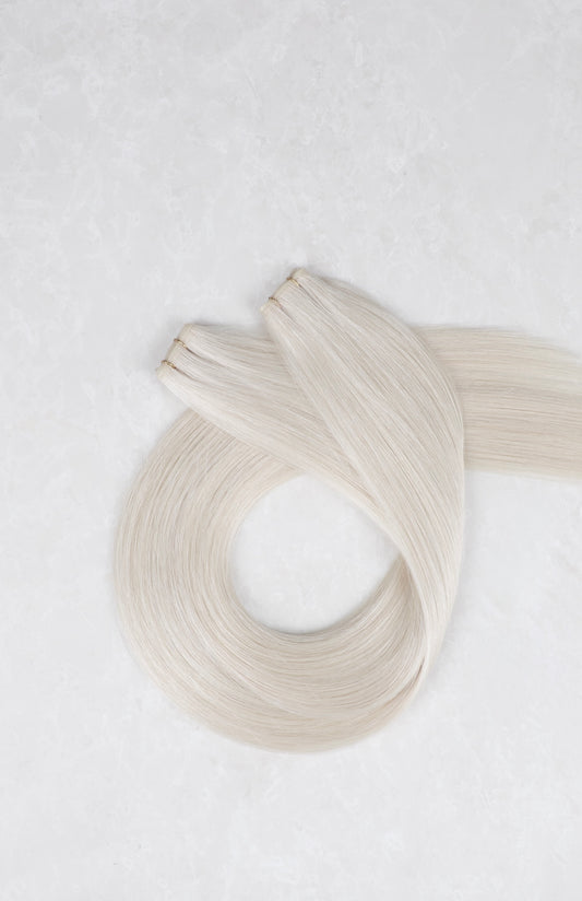 30" Genius Weft Human Hair Extensions. Vanilla Blonde