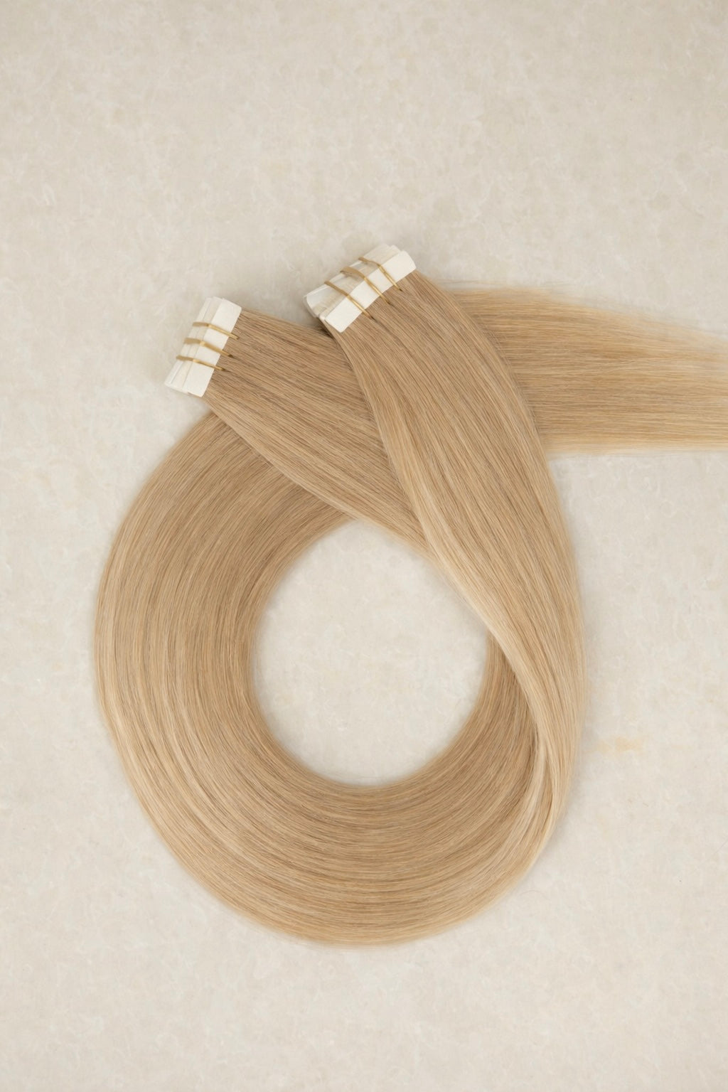 30" Invisible Tape Human Hair Extensions. Light Mocha #DB4
