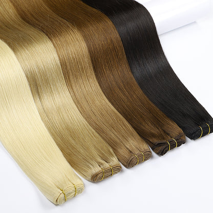 Luxe Volume Weft Human Hair Extensions. Luxe Platinum Range. 100g