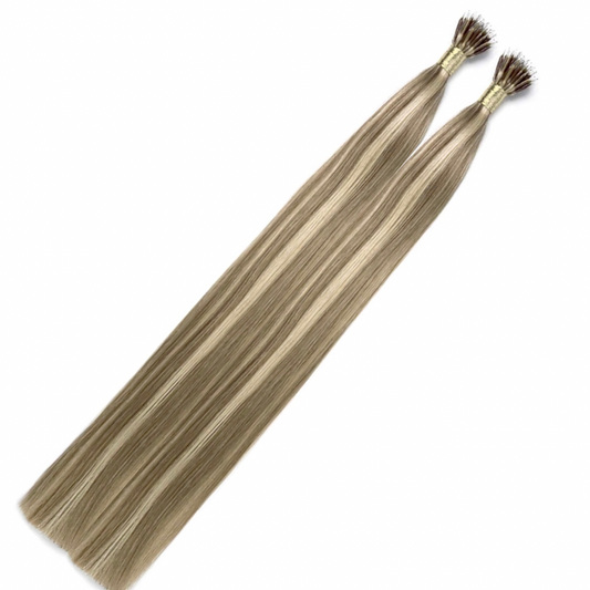 24" Nano Tip #T6.2-6.2/PLA Hollywood Bronde Human Hair Extensions - Michelle