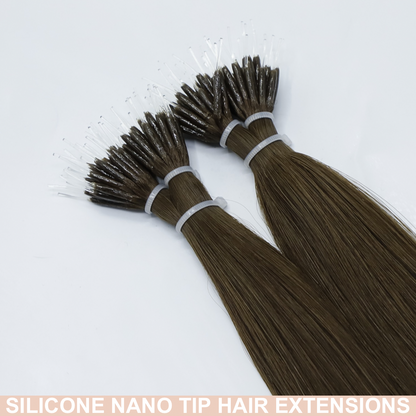 20” Nano Tip #1A-1A/2/9C Sweet Chocolate Human Hair Extensions - Millie