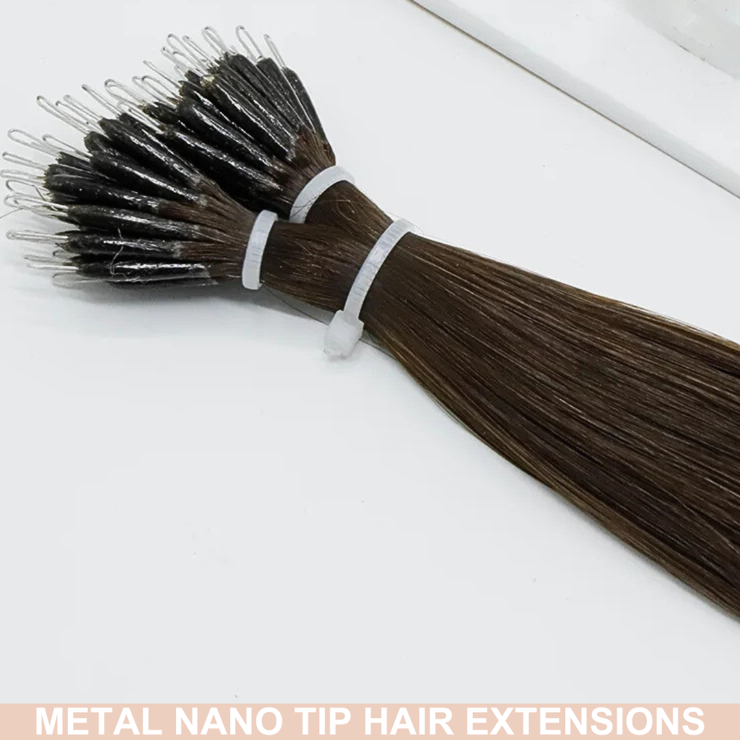 20” Nano Tip #1A-1A/2/9C Sweet Chocolate Human Hair Extensions - Millie