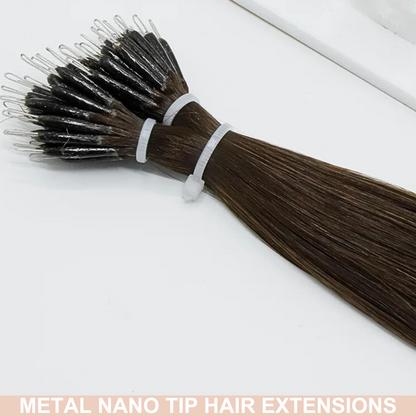 20” Nano Tip #1A-1A/2/9C Sweet Chocolate Human Hair Extensions - Millie