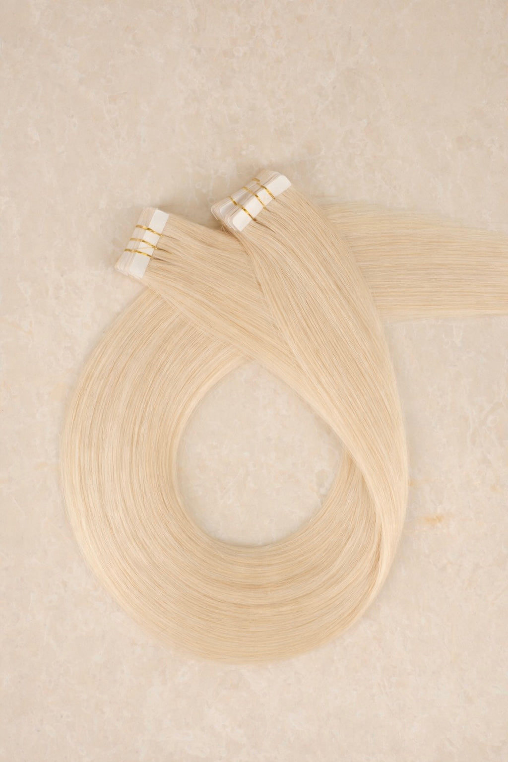 16" Invisible Tape Human Hair Extensions. Platinum Blonde #1010