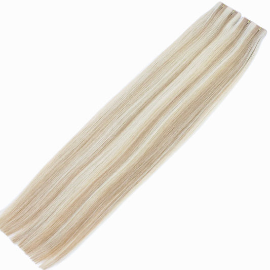 18" Tape Weft #PLA/9C Mix Scandi Blonde Human Hair Extensions - Jennifer