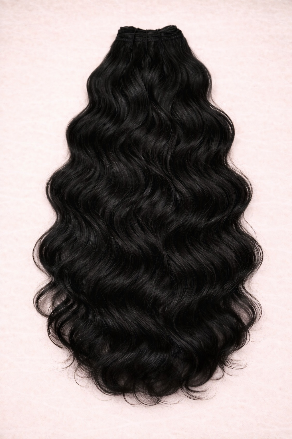 Curly | Wavy Human Hair Extensions. Jet Black