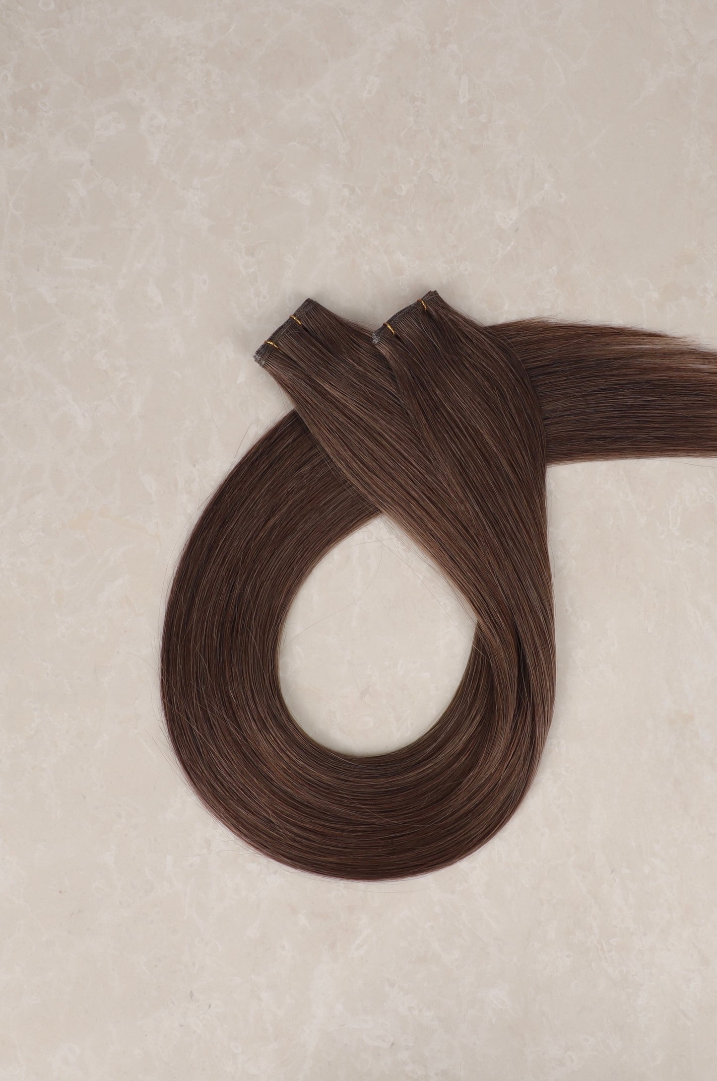 16" Genius Weft Human Hair Extensions. Chocolate #6