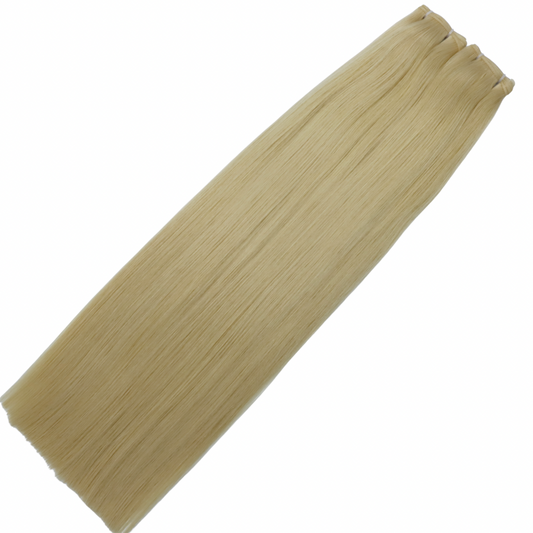 24" Genius Weft #12C Champagne Blonde Human Hair Extensions - Lucy