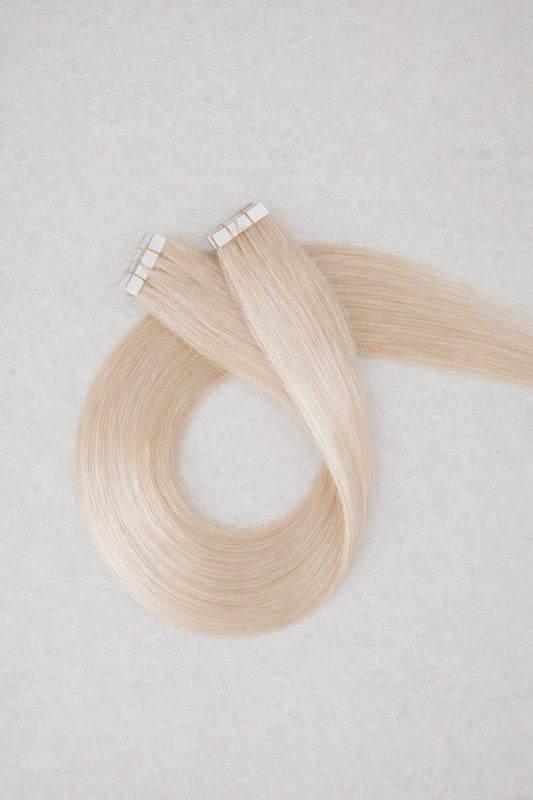 30" Invisible Tape Human Hair Extensions. Champagne Blonde #20