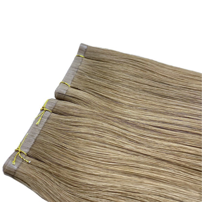 24" Tape Weft #6.2 Light Ash Truffle Human Hair Extensions - Zoe