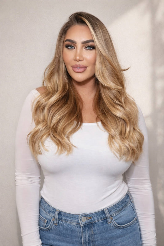 24" Nano Tip Human Hair Extensions. Honey Butter Blonde PDB3/1003