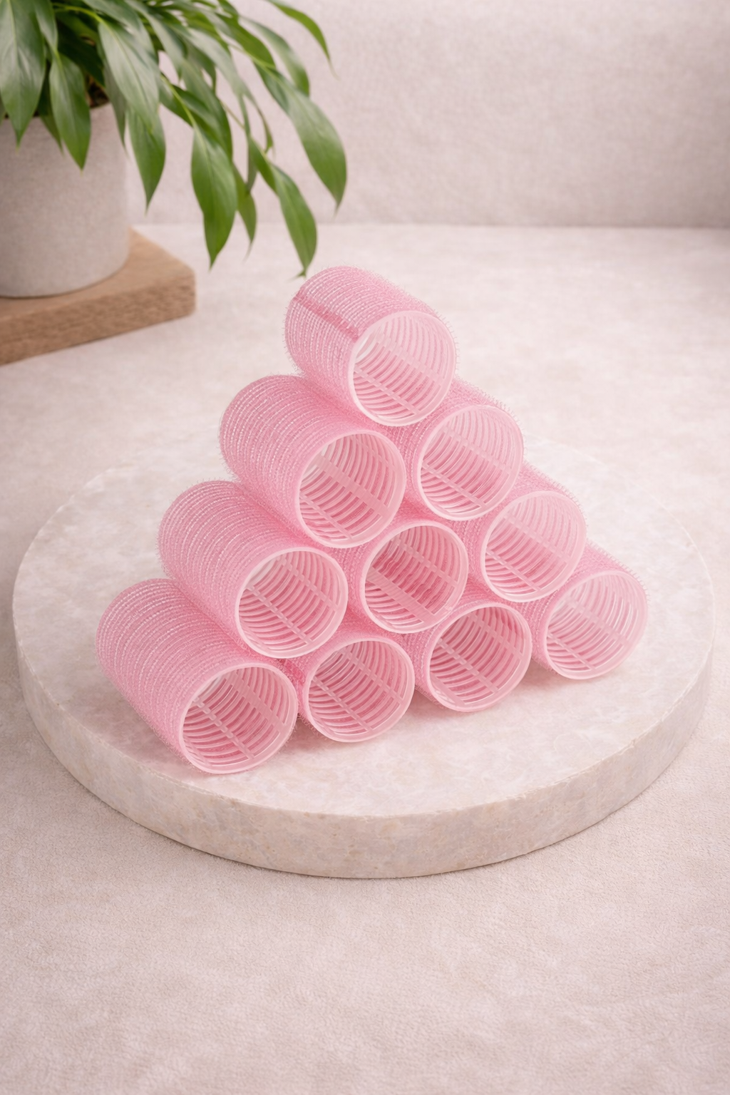 Pink Hair Extensions Rollers 20 Pack