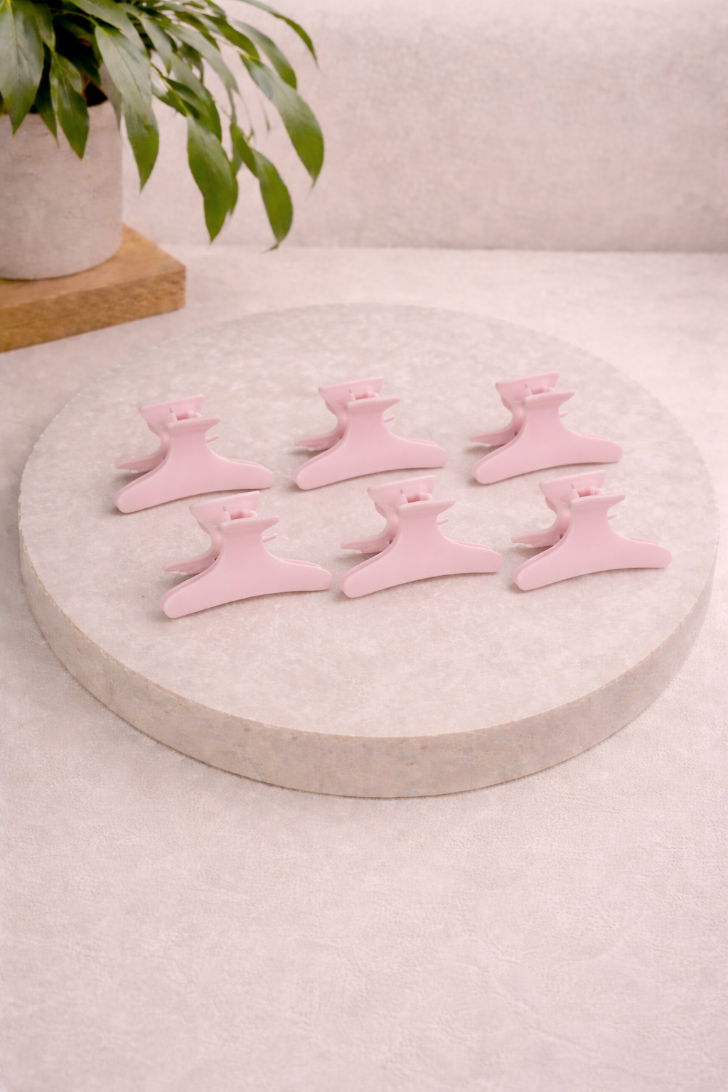Pink Bulldog Hair Clip 6 Pack