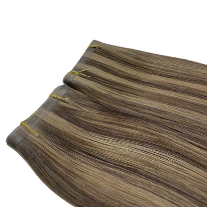 30" Tape Weft #T2 3Q/5Q Mocha Melt Human Hair Extensions - Kylie