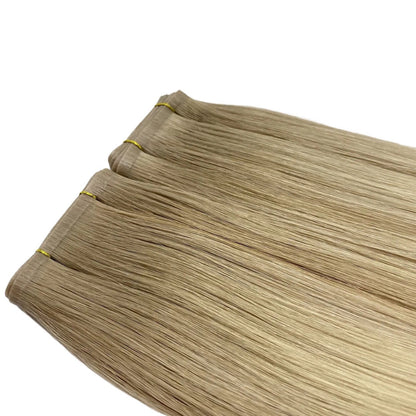 18" Tape Weft #T6.2 12C/6.2 Sunkissed Bronde Human Hair Extensions - Selena