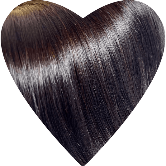 20" Nano Tip #1A Espresso Human Hair Extensions - Bethany