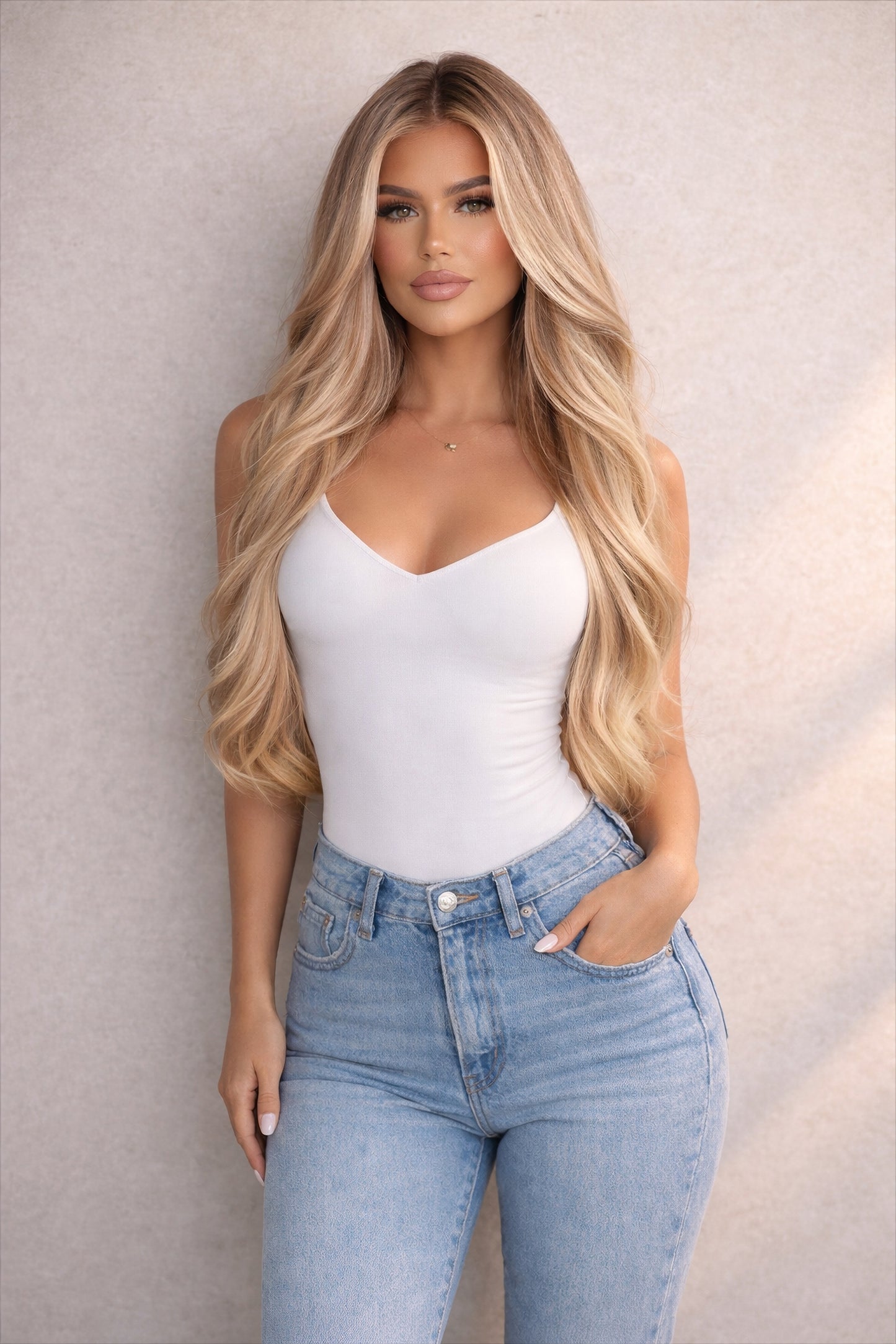 20" Nano Tip  Human Hair Extensions. Rooted LA Blonde #B10/1010/1004