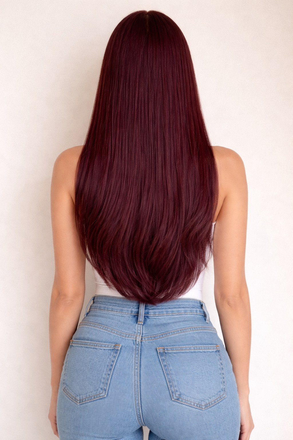 18" Invisible Tape Human Hair Extensions. Burgundy #32
