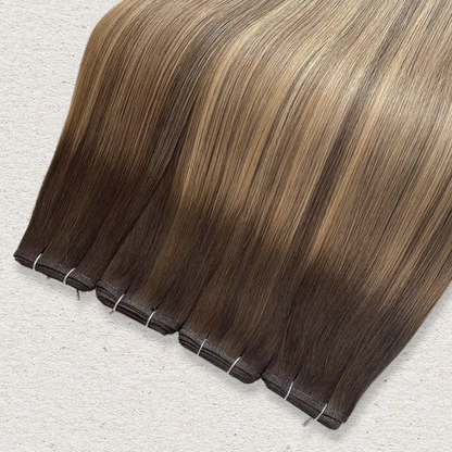 Flat Weft Human Hair Extensions 16”-22”