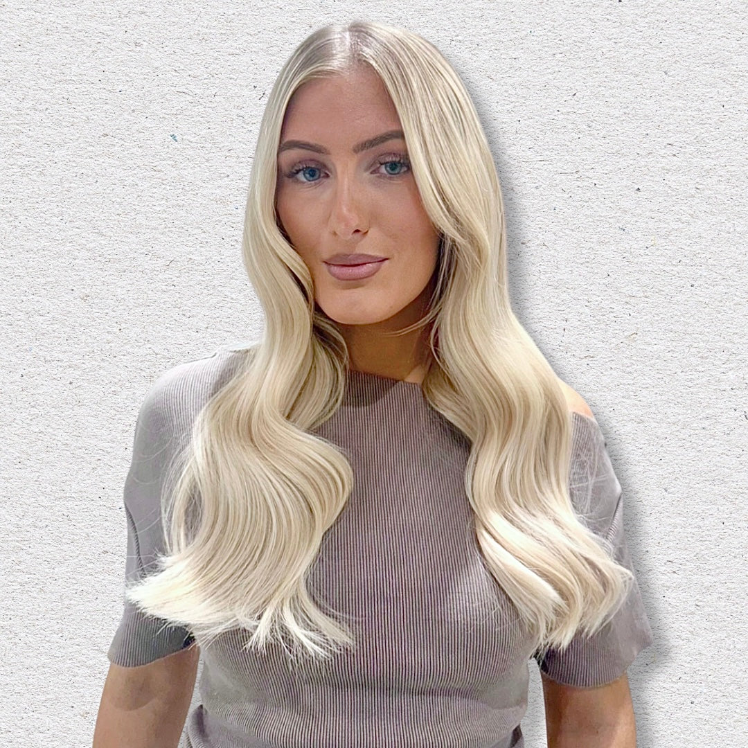 Genius Weft Human Hair Extensions. Luxe Platinum Range