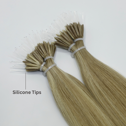 Nano Tip Human Hair Extensions. Luxe Platinum Range 16-18”