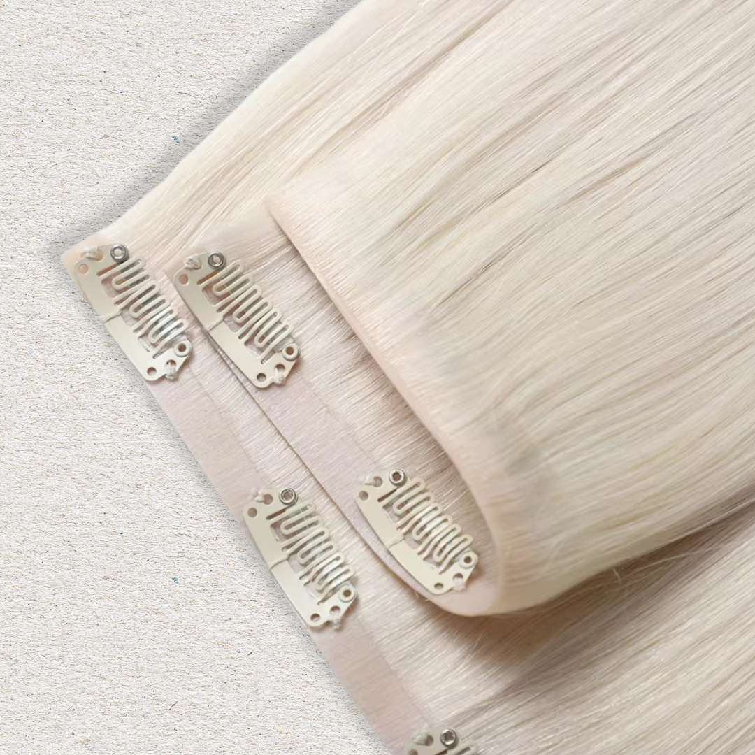 Invisible Clip in Human Hair Extensions