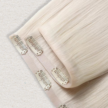 Invisible Clip in Human Hair Extensions