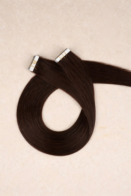 30" Invisible Tape Human Hair Extensions. Espresso #2