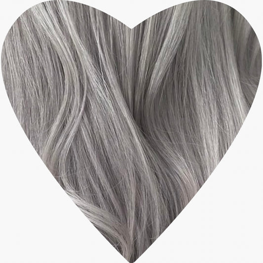 Nano Tip Hair Extensions. Dark Silver