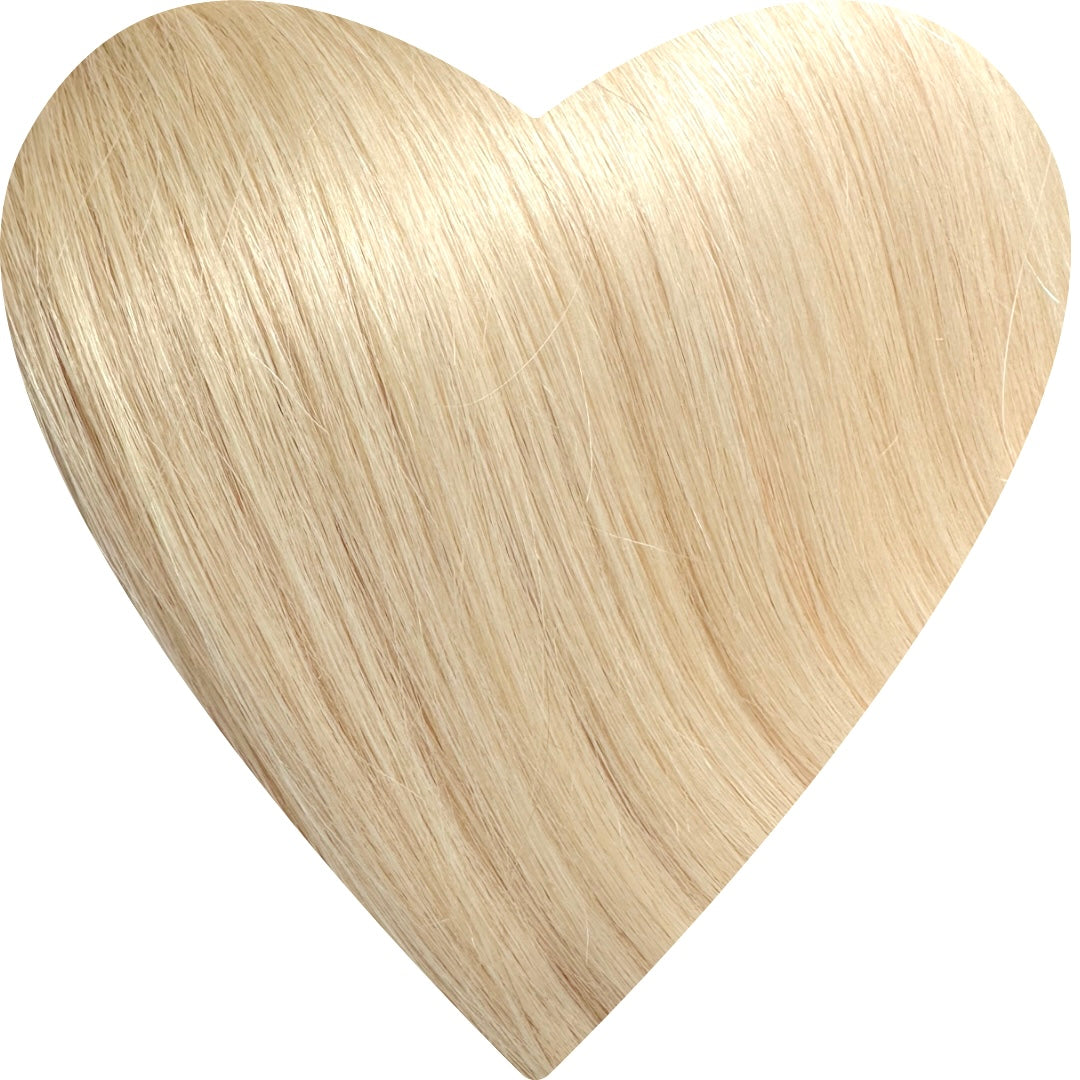 Human Hair Extensions. Platinum Blonde #613