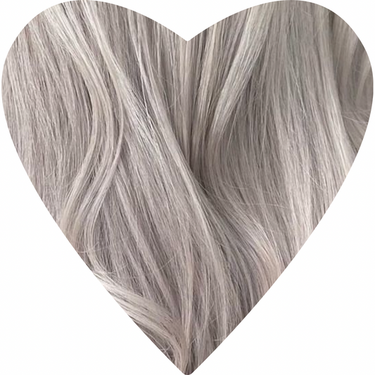 Flat Weft Hair Extensions. Grey