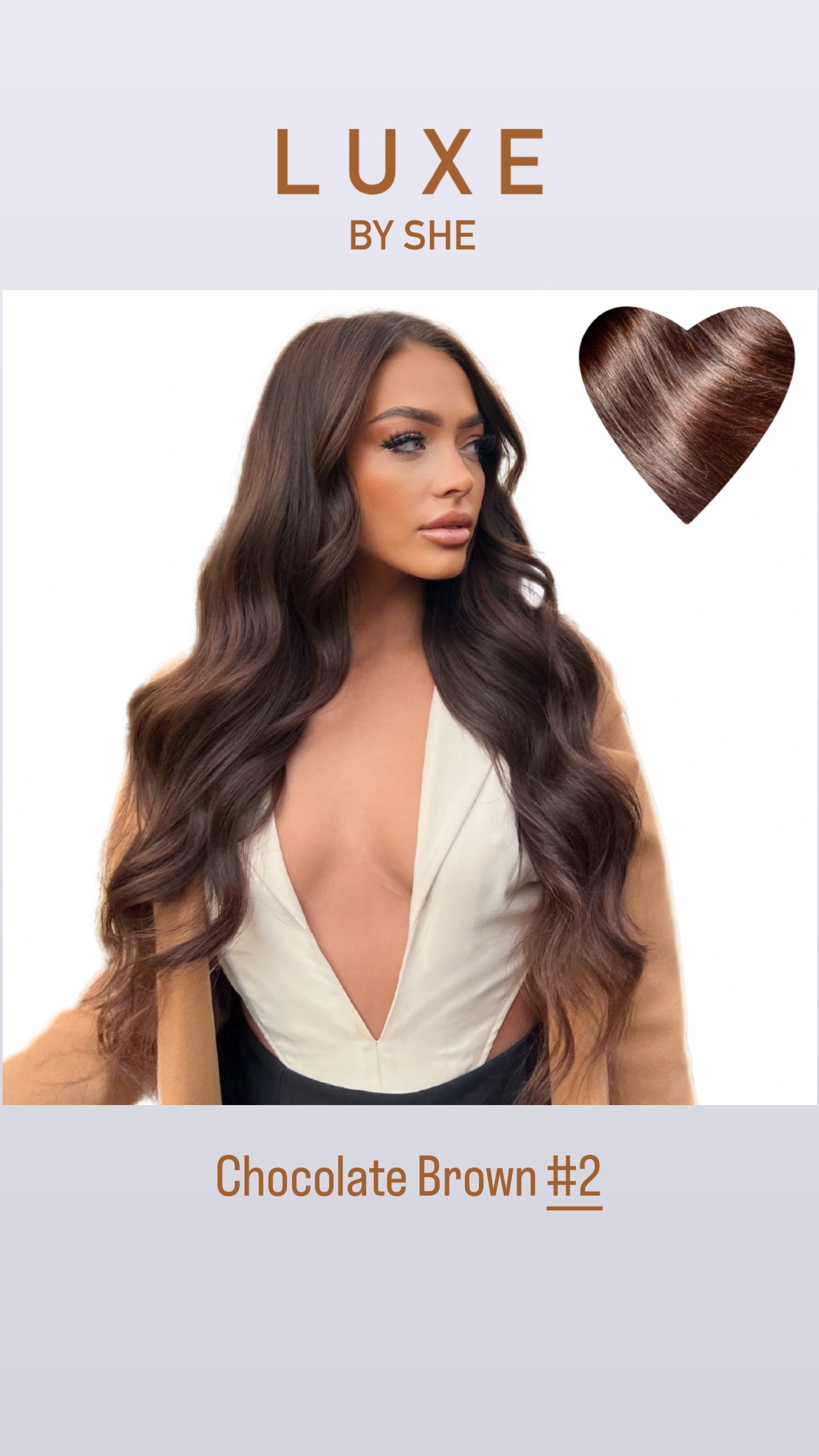 Nano Tip Hair Extensions. Chocolate Brown #2