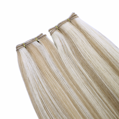 Genius Weft Human Hair Extensions. Luxe Platinum Range