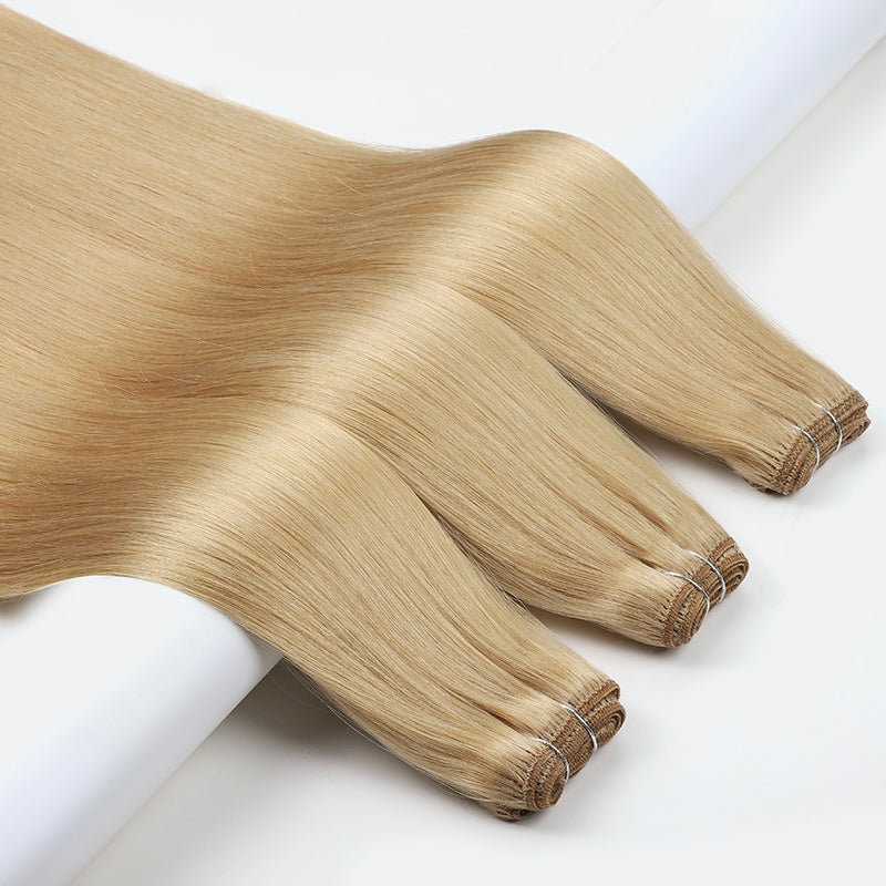 Luxe Volume Weft Human Hair Extensions. Luxe Platinum Range. 100g