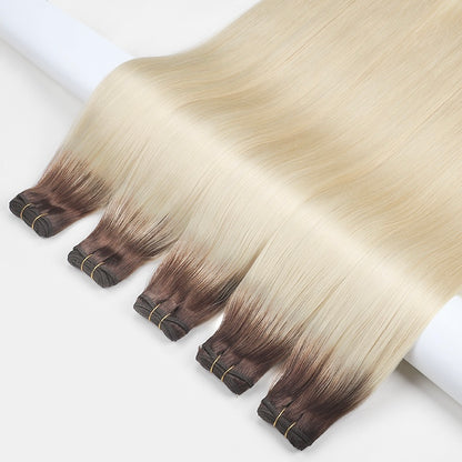 Luxe Volume Weft Human Hair Extensions. Luxe Platinum Range. 100g