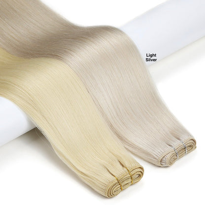 Luxe Volume Weft Human Hair Extensions. Luxe Platinum Range. 100g