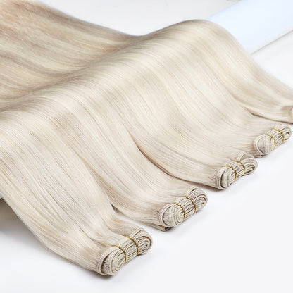 Luxe Volume Weft Human Hair Extensions. Luxe Platinum Range. 100g