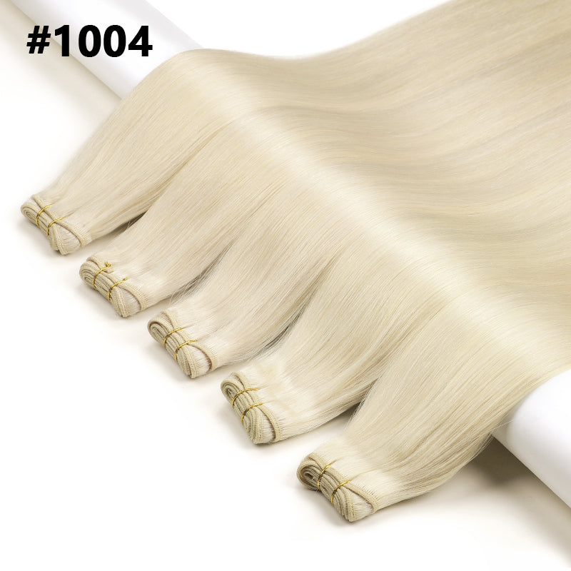 Luxe Volume Weft Human Hair Extensions. Luxe Platinum Range. 100g