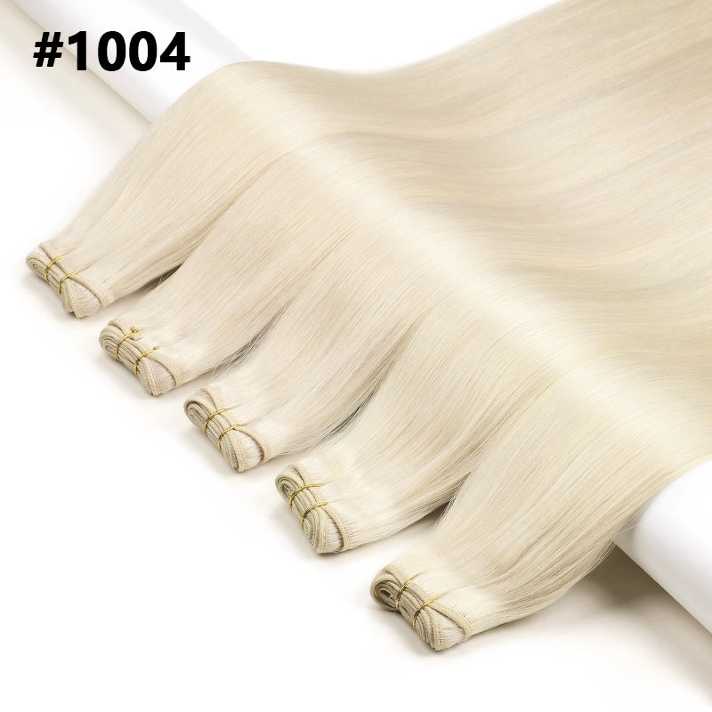 Luxe Volume Weft Human Hair Extensions. Luxe Platinum Range. 100g