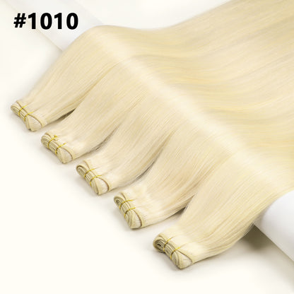 Luxe Volume Weft Human Hair Extensions. Luxe Platinum Range. 100g