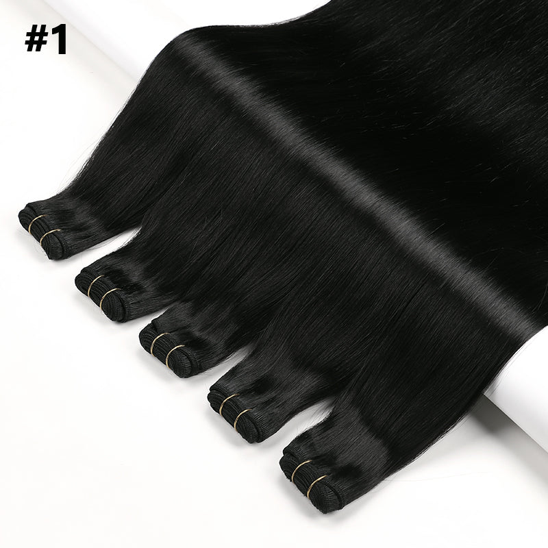 Luxe Volume Weft Human Hair Extensions. Luxe Platinum Range. 100g