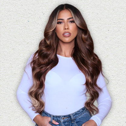 Genius Weft Human Hair Extensions. Luxe Platinum Range