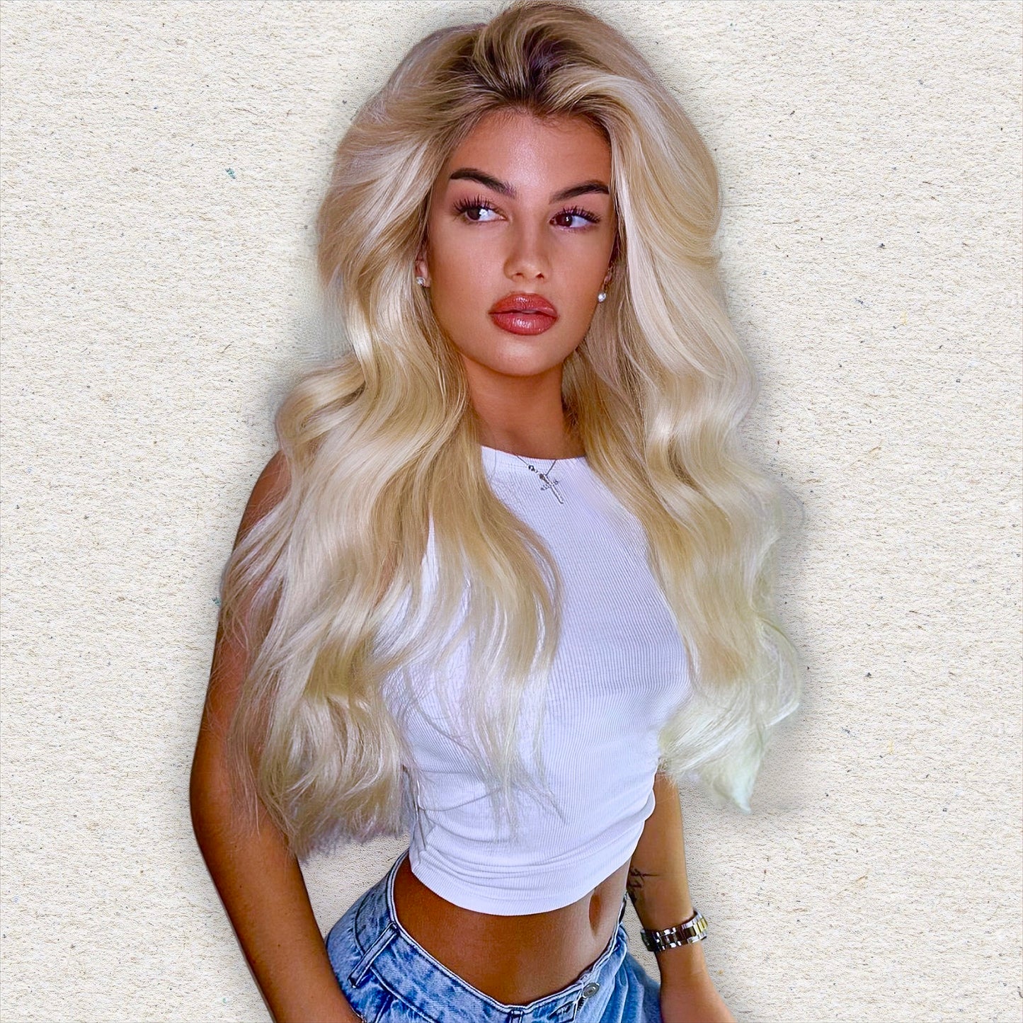 Invisible Tape Weft Human Hair Extensions for 24-30”