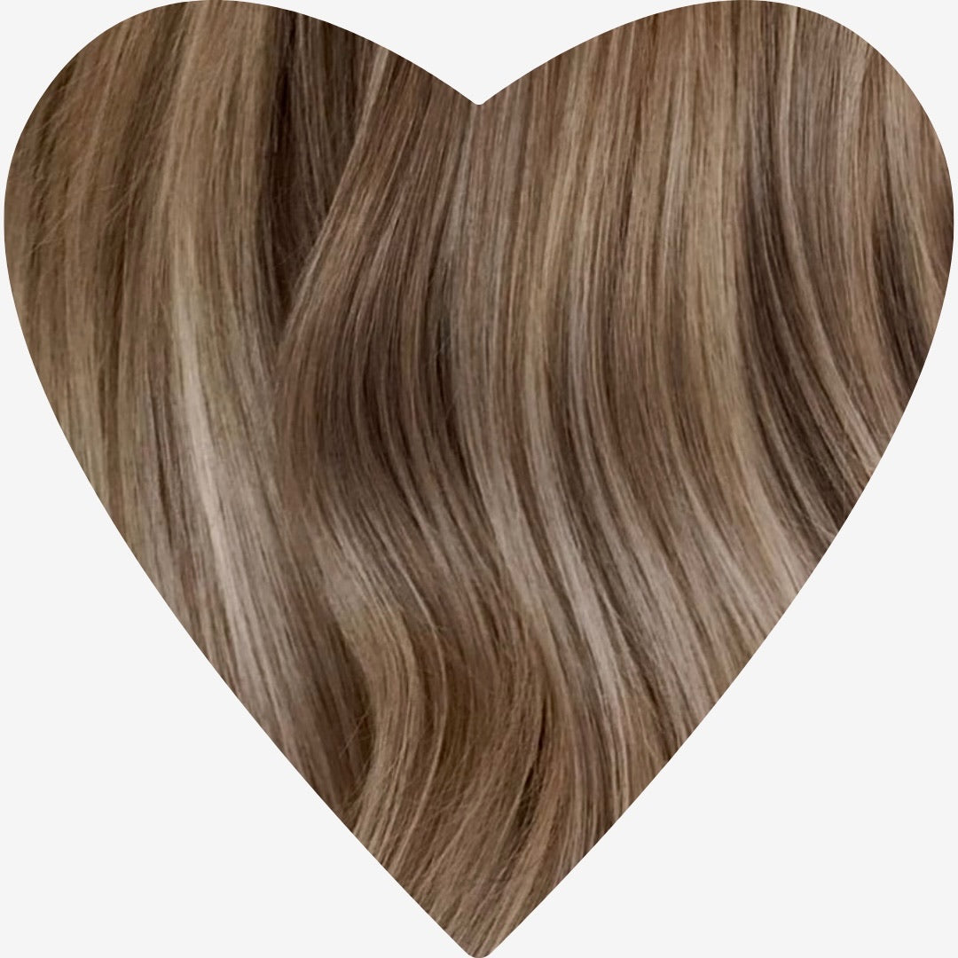 24" Flat Weft #T2 6.2/5Q/4Q Highlighted Bronde Human Hair Extensions - Stefani