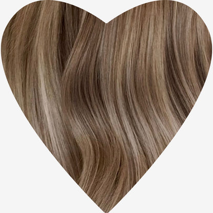 18" Tape Weft #T2 6.2/5Q/4Q Highlighted Bronde Human Hair Extensions - Stefani